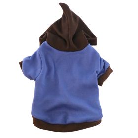 Pet Clothes Dog Fleece Padded Coat Hooded Sweater (Option: Blue-M)