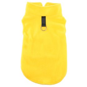 Pet Clothes Dog Polar Fleece Thickened Warm Vest (Option: Yellow-S)