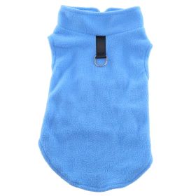 Pet Clothes Dog Polar Fleece Thickened Warm Vest (Option: Blue-XS)