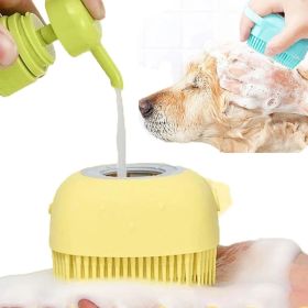 Bathroom Puppy Big Dog Cat Bath Massage Gloves Brush Soft Safety Silicone Pet Accessories for Dogs Cats Tools Mascotas Products (Color: Blue)