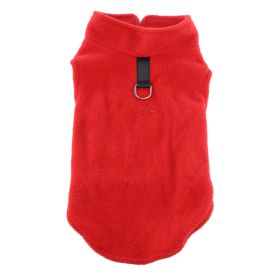 Pet Clothes Dog Polar Fleece Thickened Warm Vest (Option: Red-M)