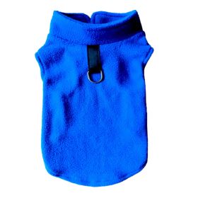 Pet Clothes Dog Polar Fleece Thickened Warm Vest (Option: Dark Blue-XL)