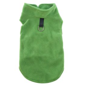 Pet Clothes Dog Polar Fleece Thickened Warm Vest (Option: Green-XL)